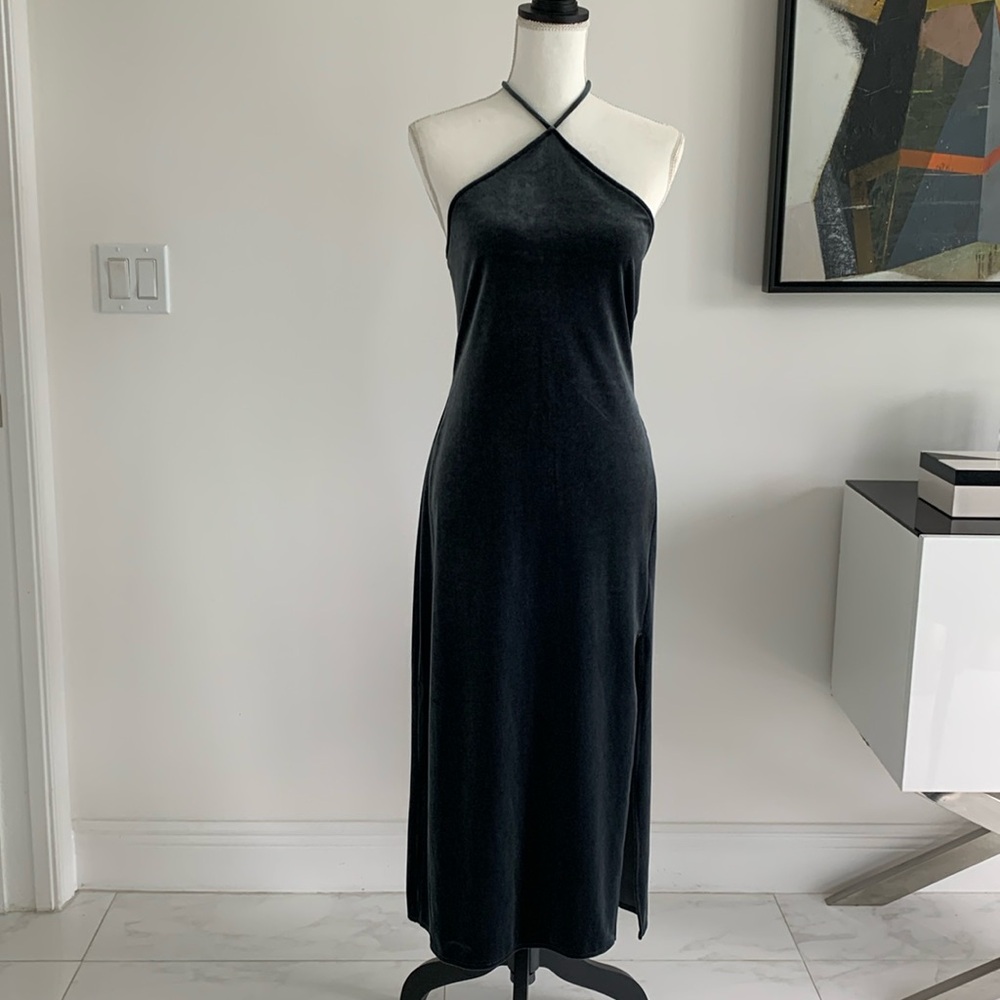 Banana Republic Velvet Halter Dress Size M